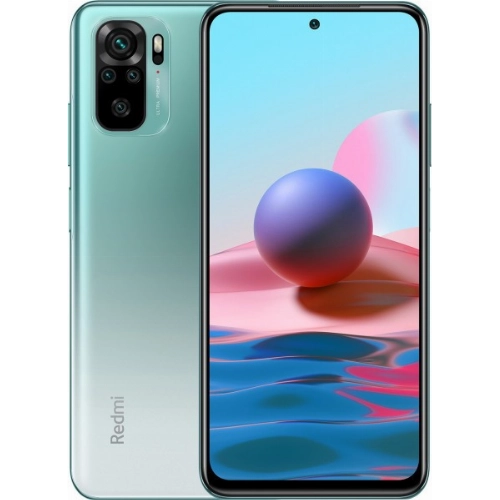 Смартфон Xiaomi Redmi Note 10, 4.64 ГБ, лазурное озеро